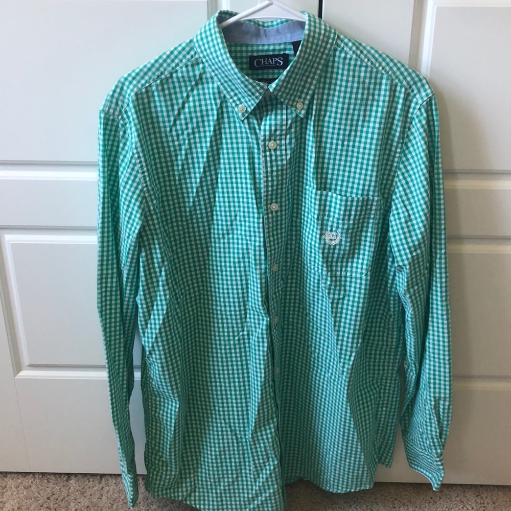 Gingham Chap’s Men Size Medium Long-Sleeve Shirt